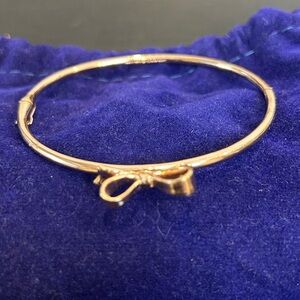Kate Spade New York Love Notes Rose Gold Hinge Bow Bangle